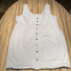 Forever 21 Blue ZipUp Dress w/ Button Design